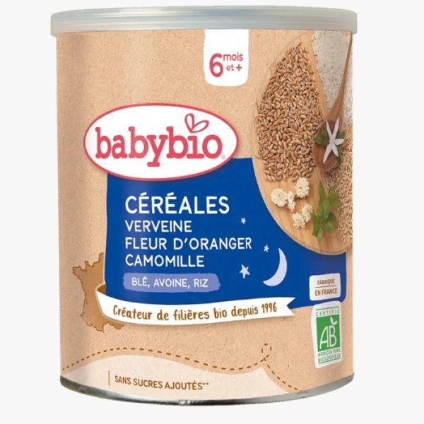 BabyBio Céréales verveine fleur d’oranger Camomille 6mois+