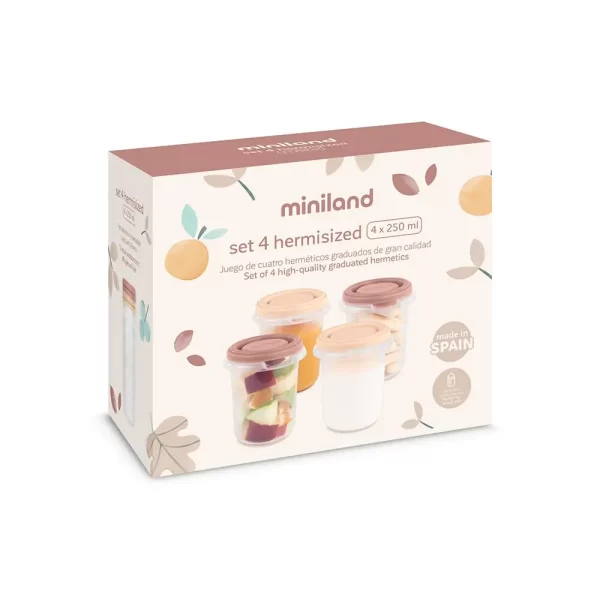 Ensemble de 4 pots conservation valencia 250ml – Miniland