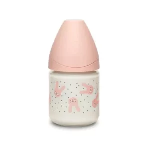 BIBERON VERRE RABBIT 120 ML ROSE SUAVINEX