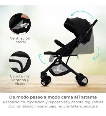 Silla De Paseo Flight Negro
