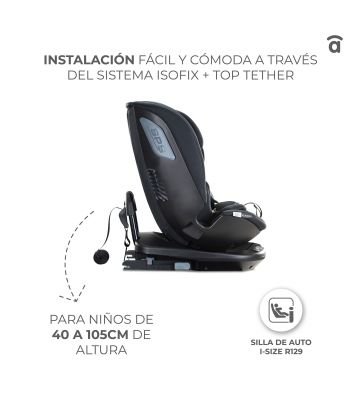 Silla De Auto I-Size 40-150 Cm Panafix Gris