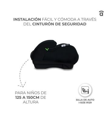 Booster Pamy R129 Sin Isofix Negro