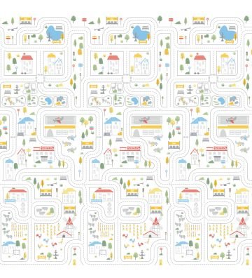 Alfombra De Juegos Granja-Ciudad Plegable