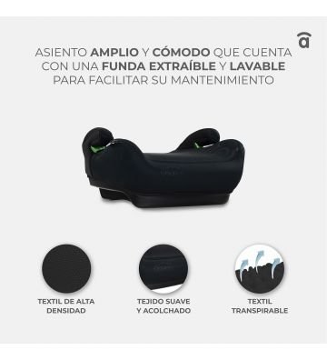 Booster Pamy R129 Sin Isofix Negro