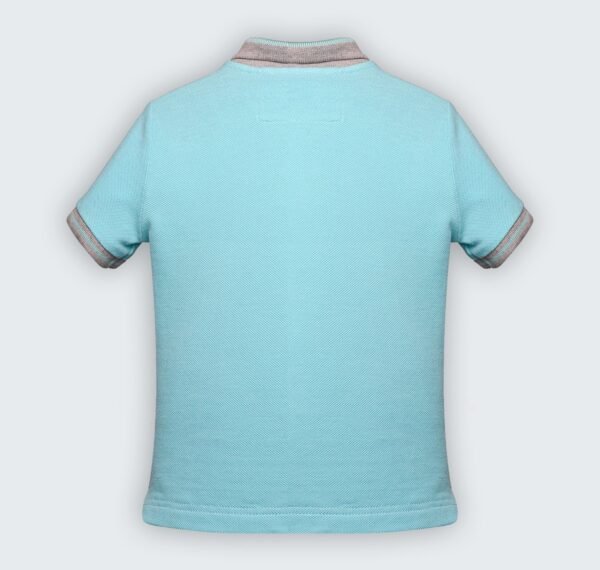 T-shirt polo en piqué 100% coton à col chemisier et broderie