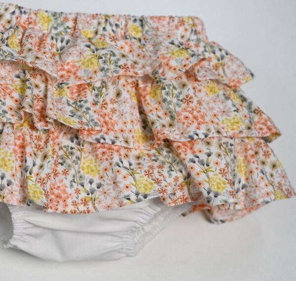 Ensemble T-shirt en jersey blanc 100% coton avec jupe culotte