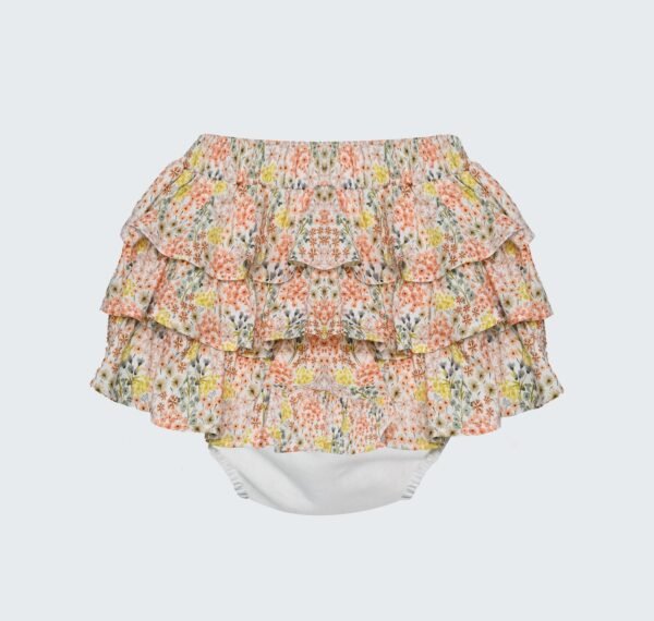 Ensemble T-shirt en jersey blanc 100% coton avec jupe culotte