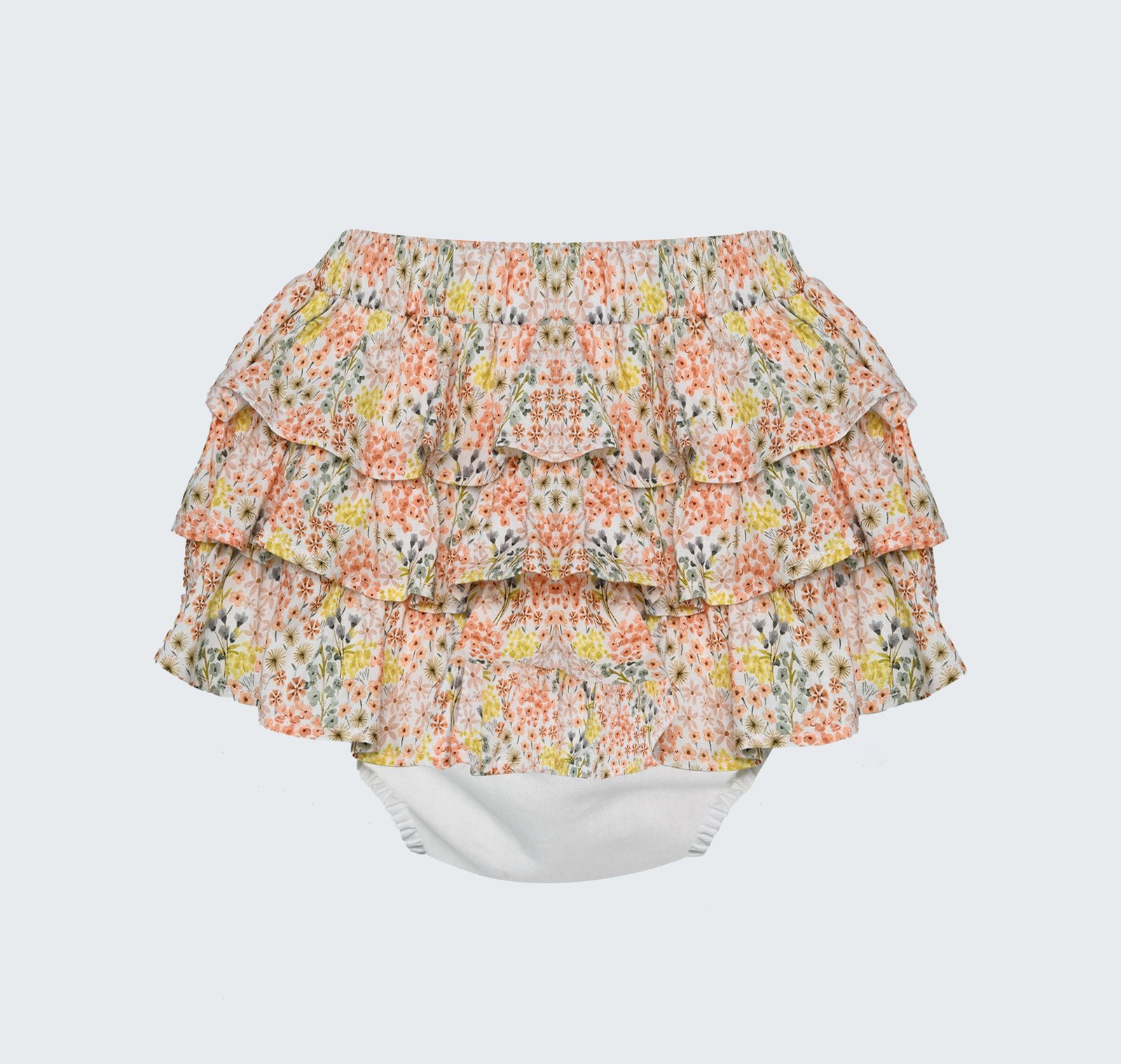 Ensemble T-shirt en jersey blanc 100% coton avec jupe culotte