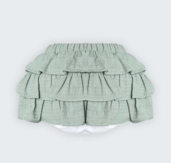 Ensemble T-shirt en jersey blanc 100% coton avec jupe culotte