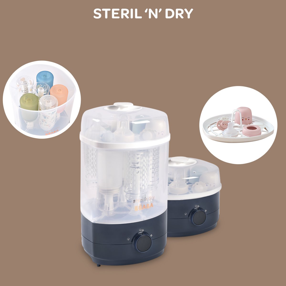 Béaba Stérilisateur séchant 2 en 1 Steril N Dry - Night blue