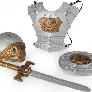 Cavalier pour enfants – casque, armure, épée et bouclier