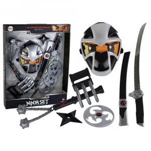 Jeu de guerriers Ninja avec masque, épée et accessoires