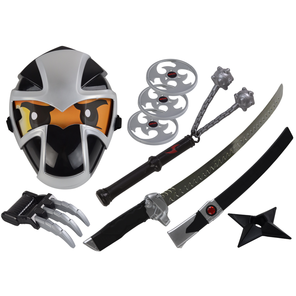 Jeu de guerriers Ninja avec masque, épée et accessoires