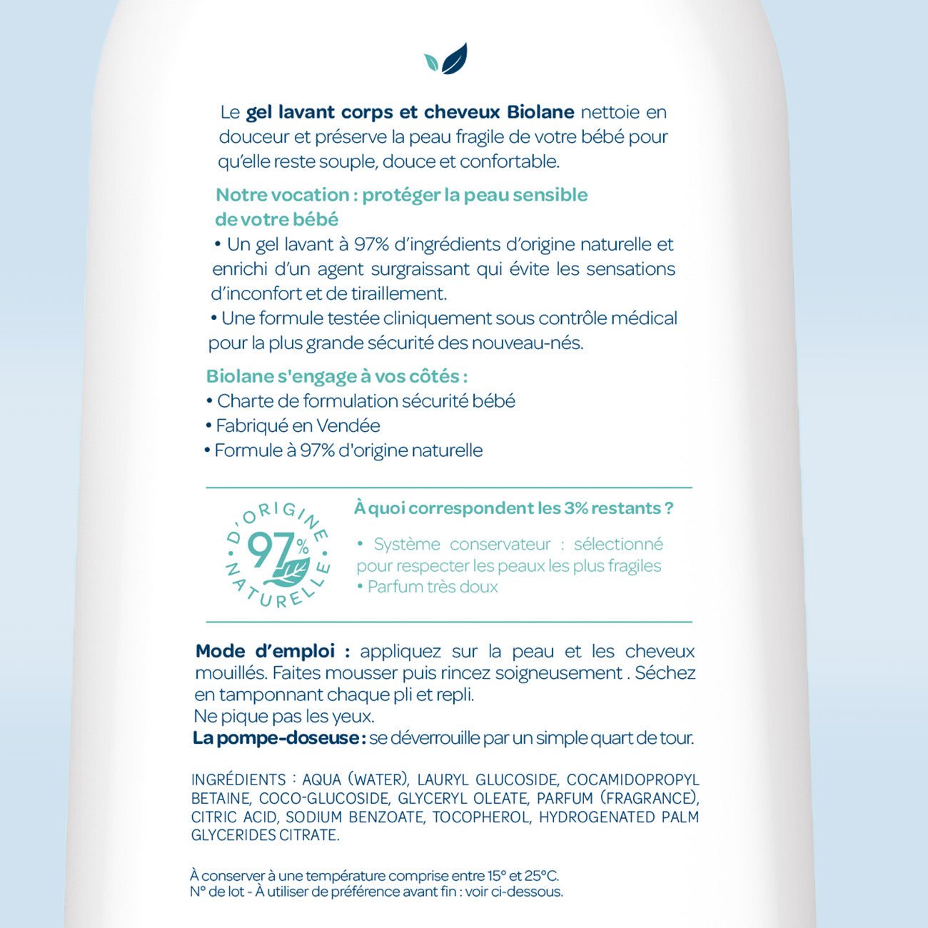 biolane Gel lavant corps & cheveux 2 en 1